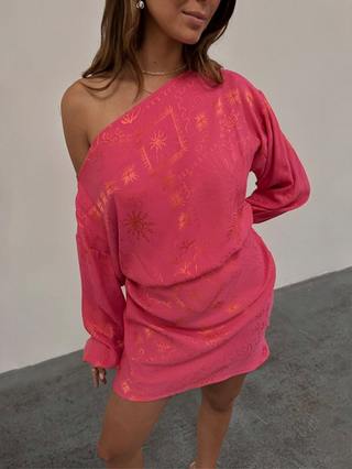 PINK SAFARI MINI TILLY DRESS