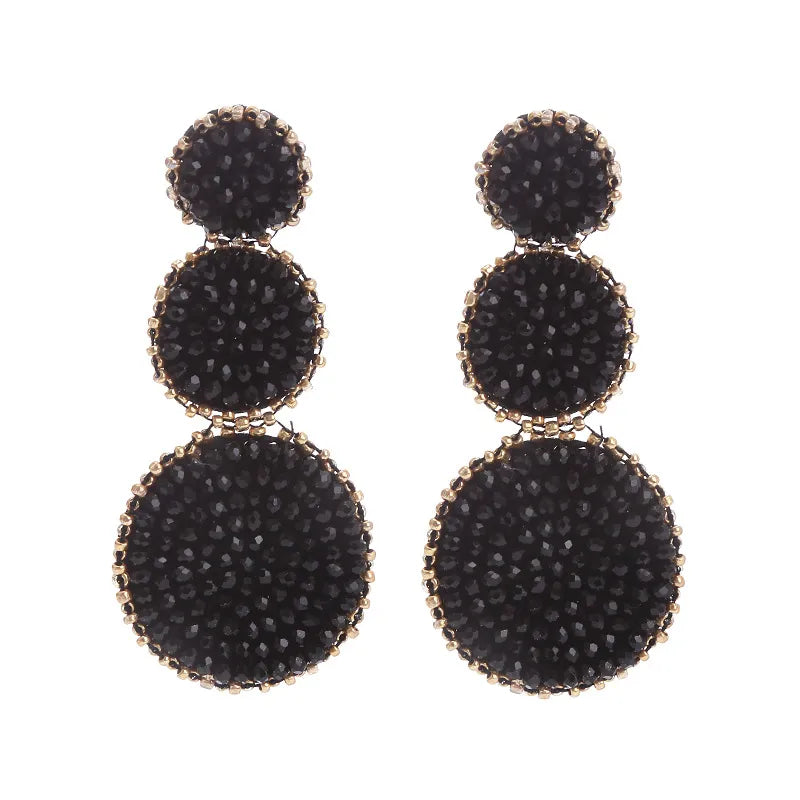 BLACK AND GOLD DROP EARRING