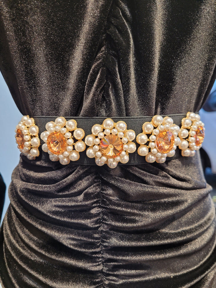 PEACH JEWEL BELT