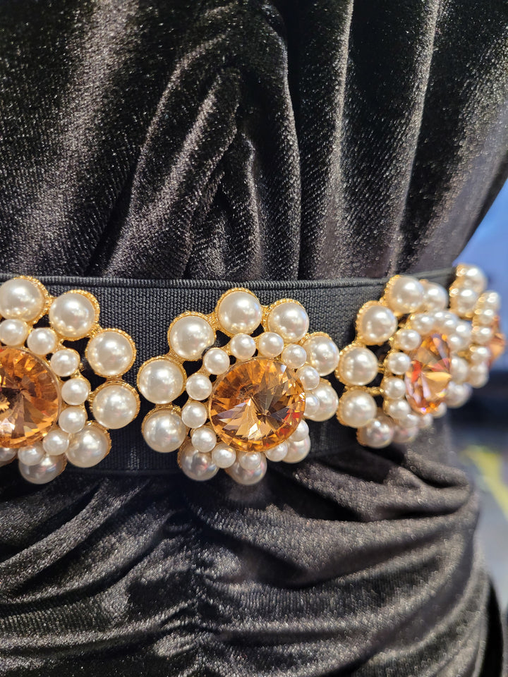 PEACH JEWEL BELT