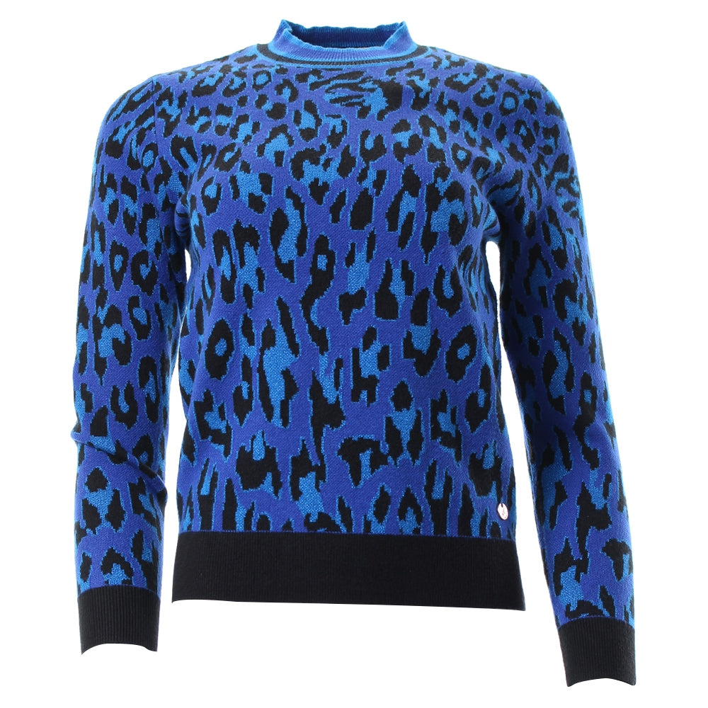 CLARICE BLUE LEOPARD KNIT