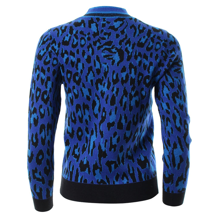 CLARICE BLUE LEOPARD KNIT