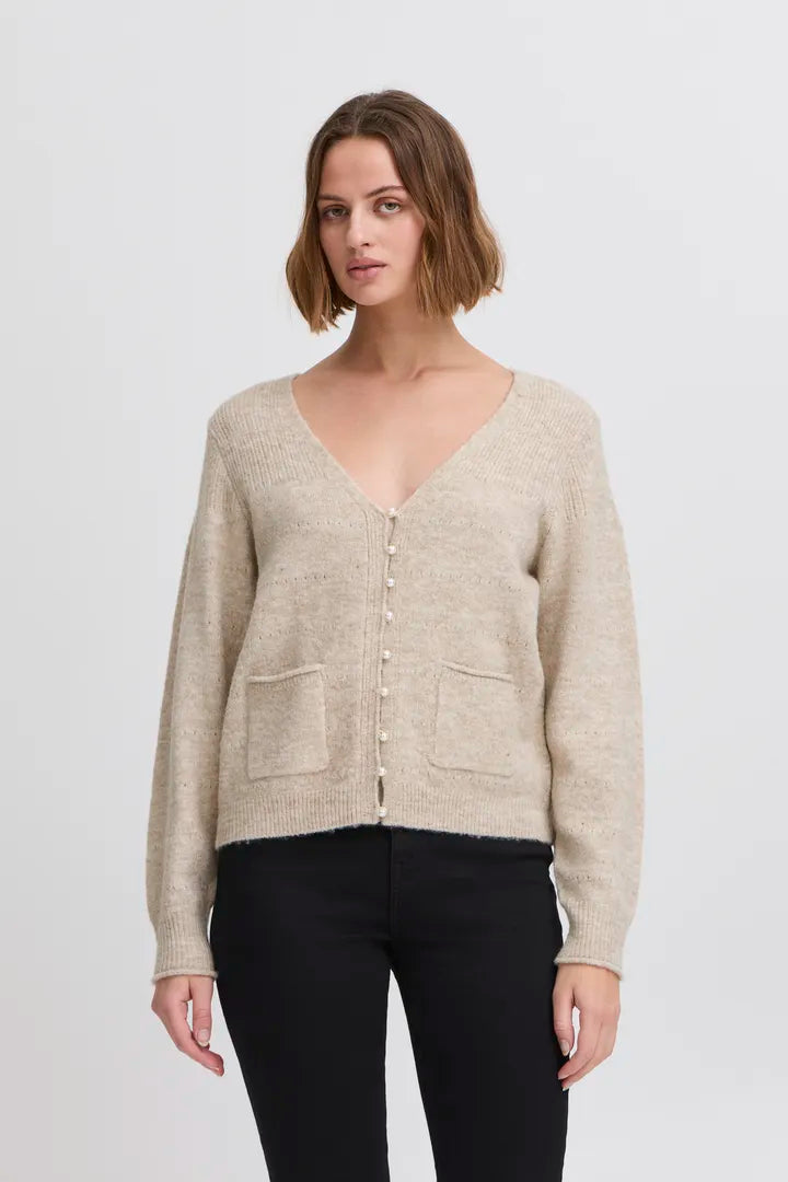 OATMEAL KNIT CARDIGAN