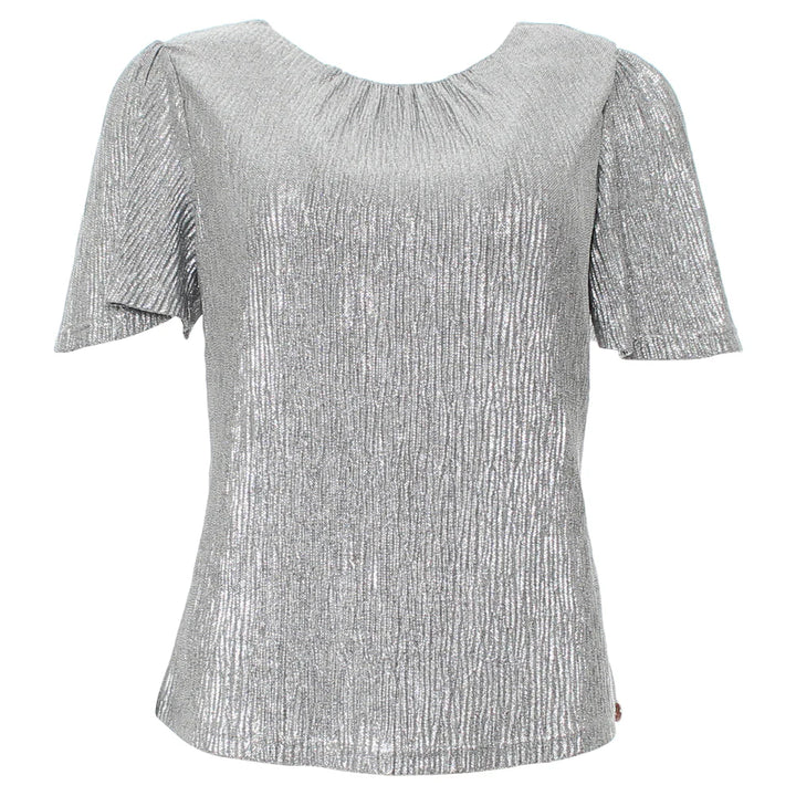 CARI SILVER BOW TOP