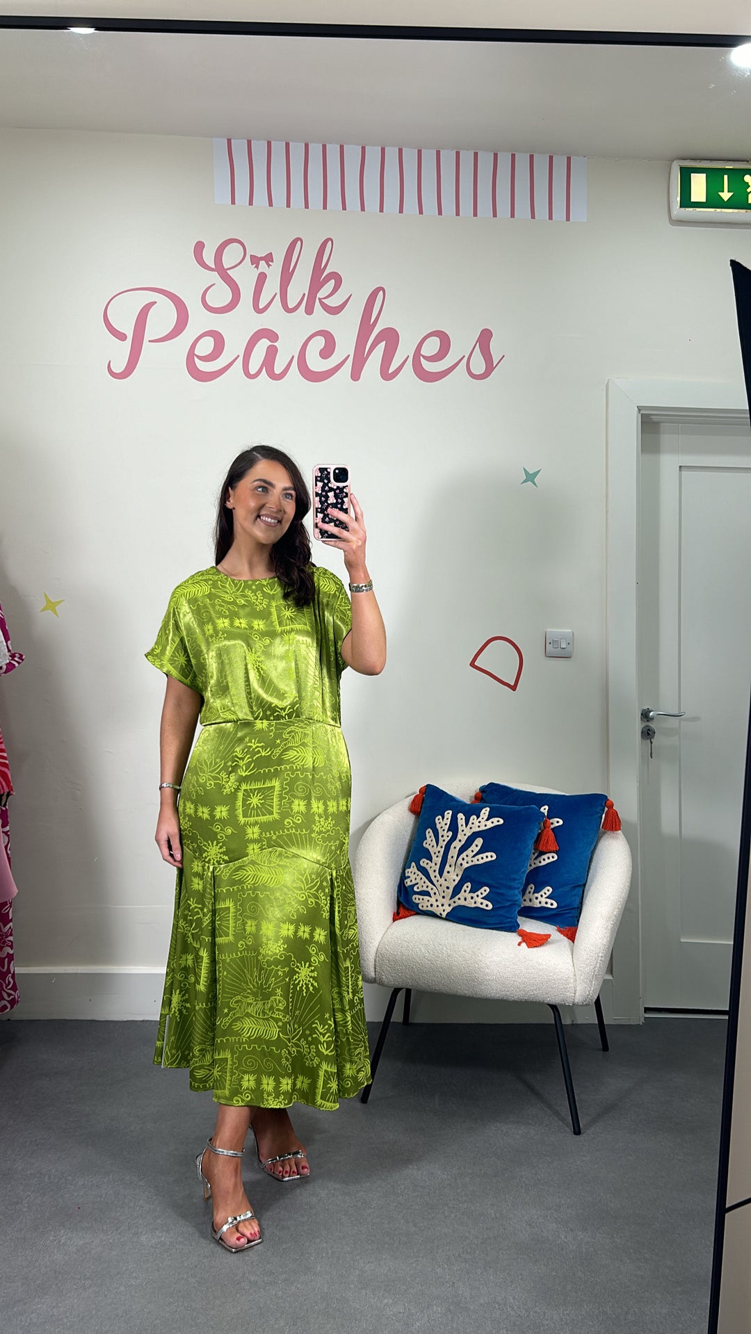 LIME SAFARI ERIN DRESS