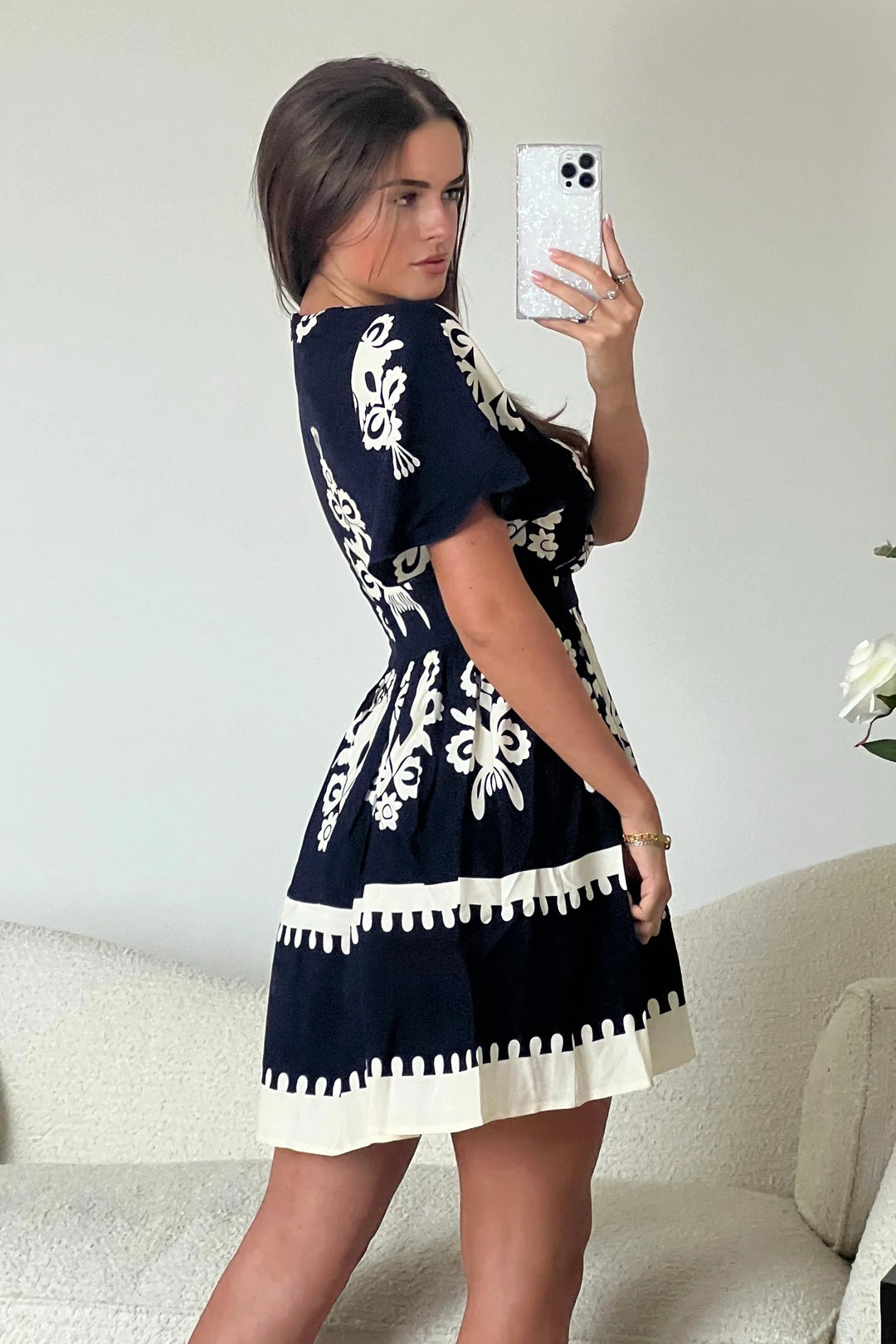 SUZANNE NAVY MINI DRESS