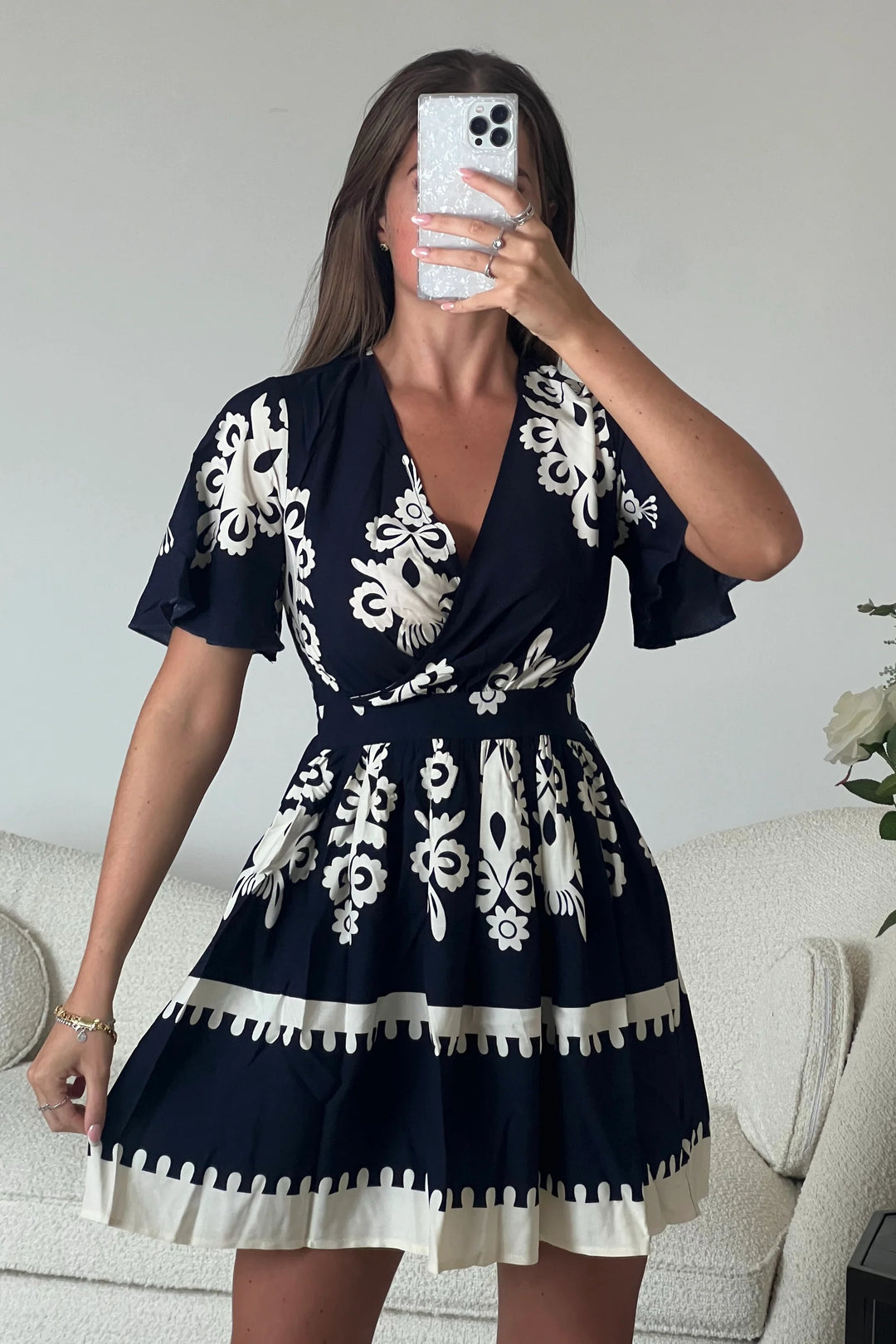 SUZANNE NAVY MINI DRESS