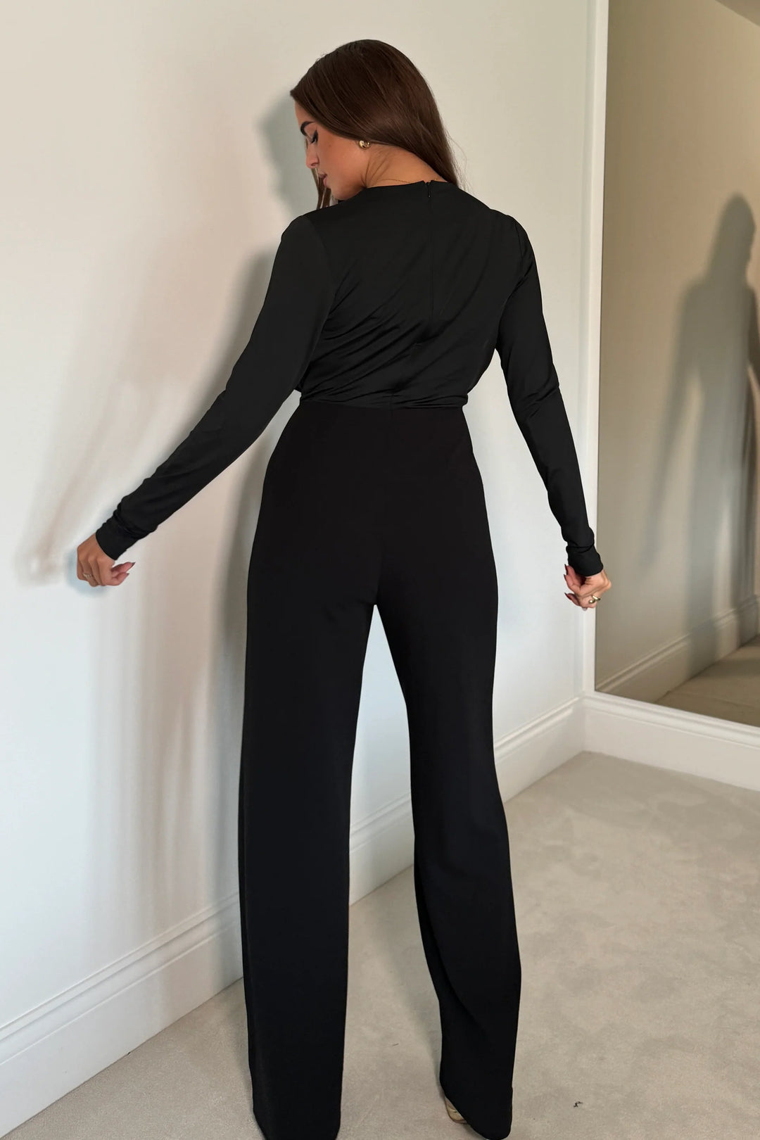 GISELLE COWLNECK BLACK JUMPSUIT