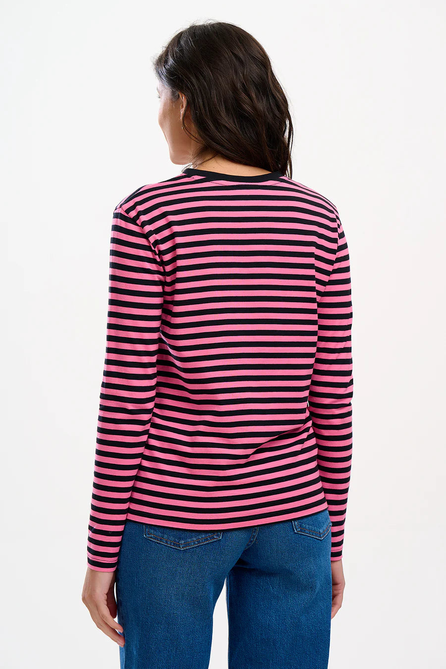 BRUNSWICK LEOPARD BLACK & PINK STRIPED TSHIRT