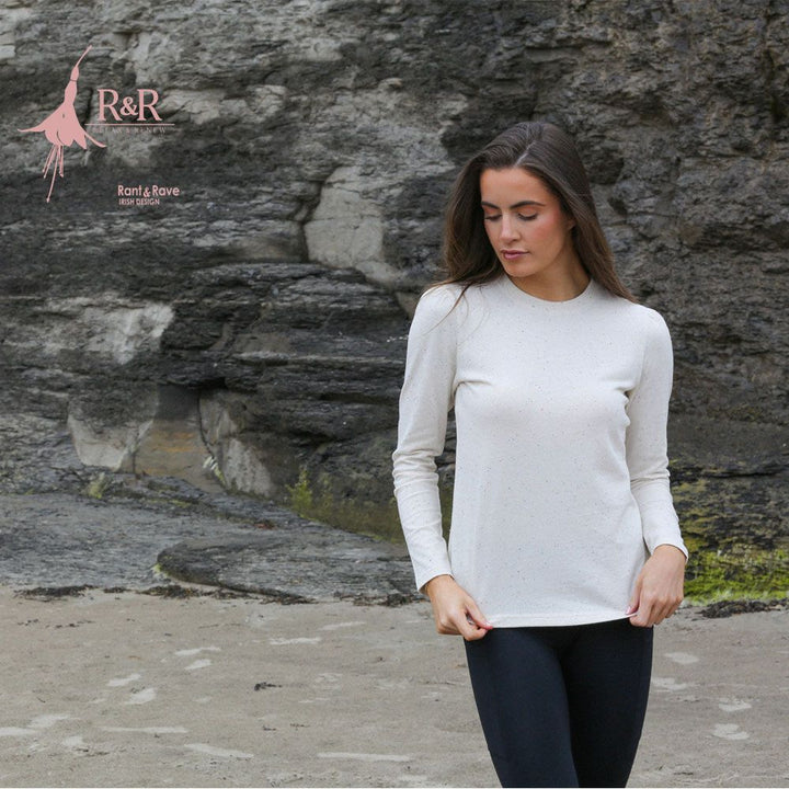 ELICIA SPECKLE LONG SLEEVE TOP