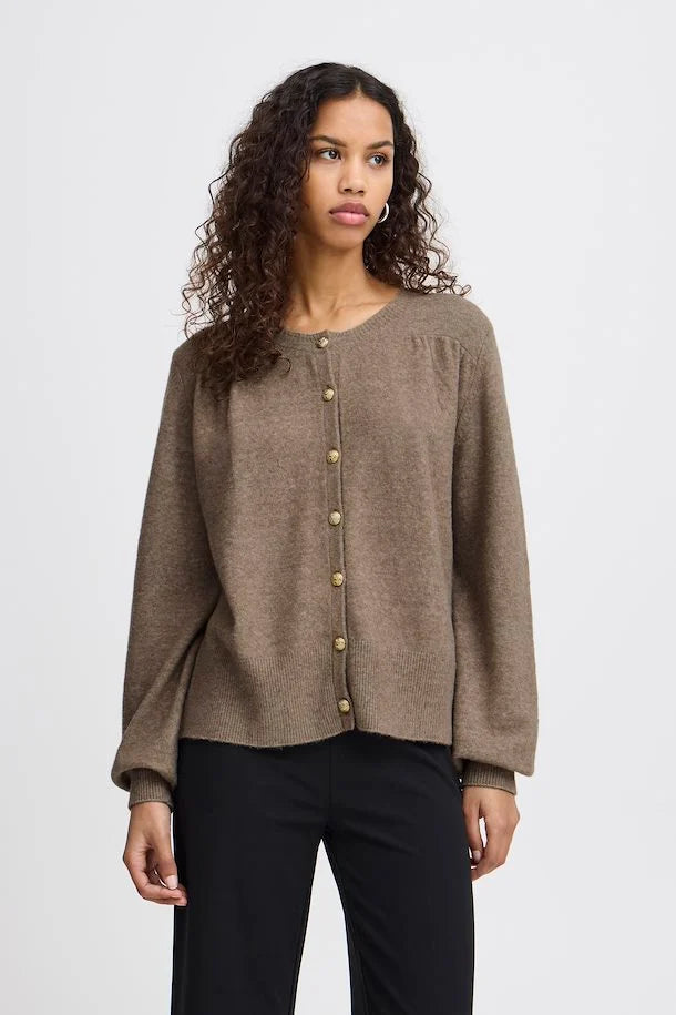 LIYANNA TAUPE CARDIGAN