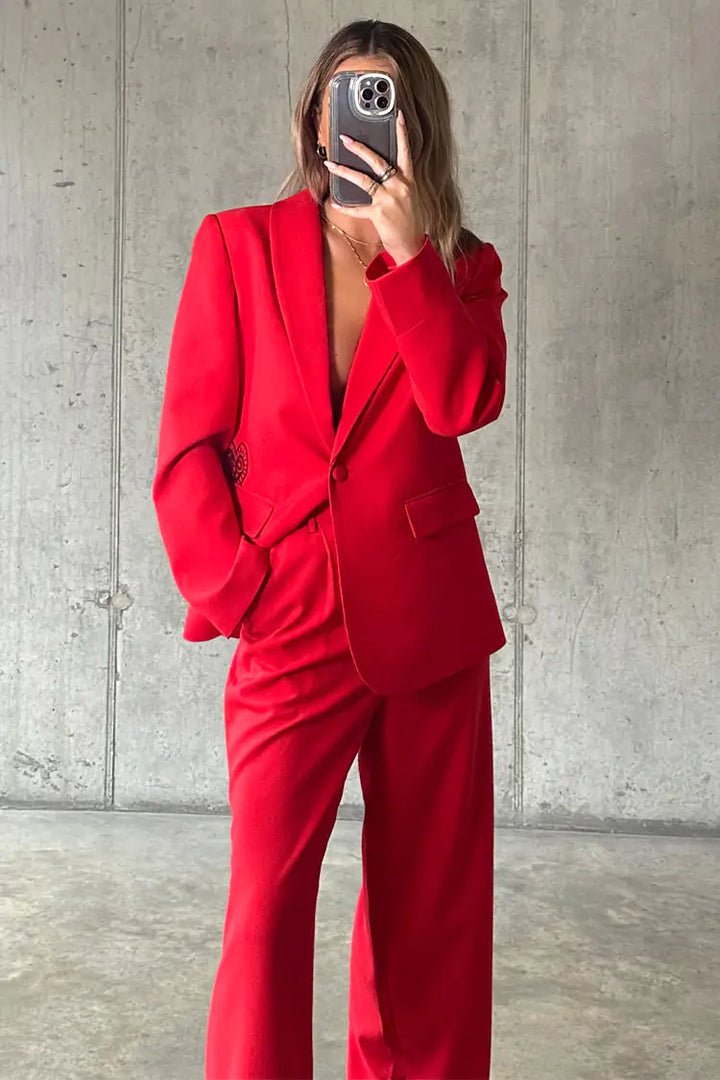 RED SUNDAZED BLAZER